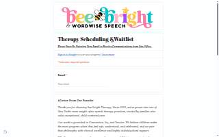 Bee Bright Therapy with Wordwise Speech Foundation of Baldwin