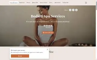 Bodied Spa Services website