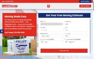 Verity Van Lines Inc of Baldwin website