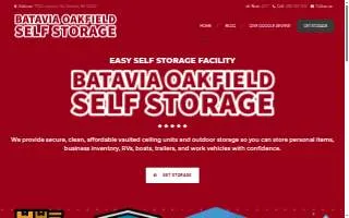 Batavia Oakfield Self Storage, LLC website
