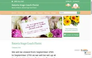 Batavia Stage Coach Florist website