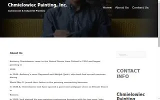 Chmielowiec Painting Inc. website
