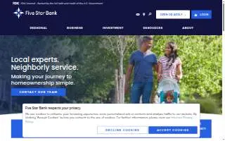 Five Star Bank website