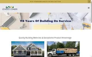 Genesee Lumber website