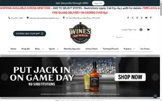 Wines On Main of Bay Shore website