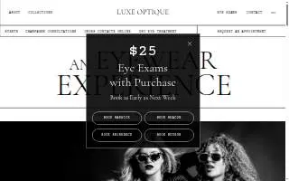 Luxe Optique Beacon website