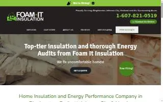 Foam It Insulation website