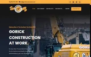 Gorick Construction Co., Inc. website