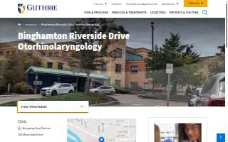 Guthrie Binghamton Riverside Drive Otolaryngology website