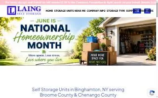 Laing Self Storage Conklin website