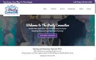 The Party Connection of Brighton website
