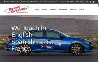 Bronx Driving School website