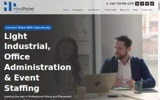 Hire Point Staffing Solutions website