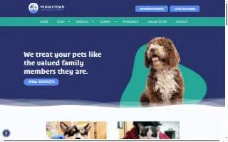 Middletown Animal Clinic website