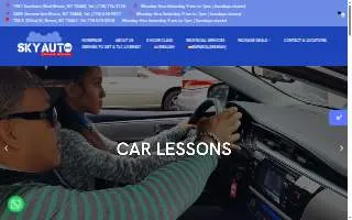 Sky Auto Driving School website