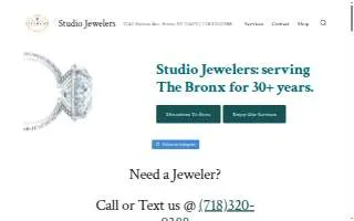 Studio Jewelers of Bronx website