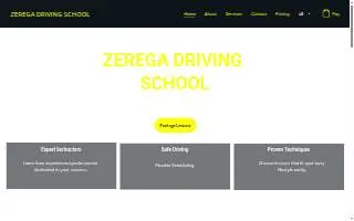 Zerega Driving School website