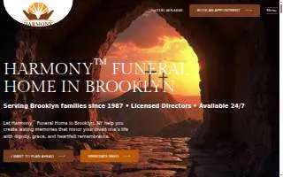 Harmony Funeral Home Brooklyn website