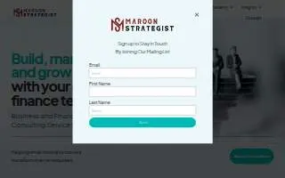 Maroon Strategist LLC website