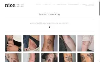 Nice Tattoo Parlor website