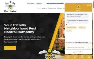 Top Notch Pest Control Corp website