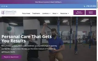 Advanced Care Physical Therapy of Buffalo website