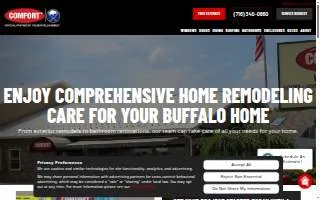 Comfort Windows & Doors of Buffalo website