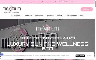Maximum Sun and Wellness Spa of Buffalo website