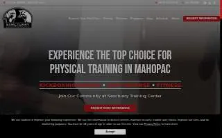 Sanctuary Training Center website