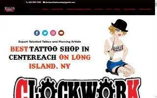Clockwork Custom Tattoo website