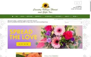 Country Village Florist and Gifts website