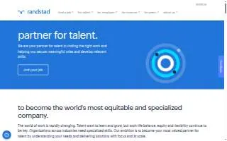 Randstad of Stoneham website