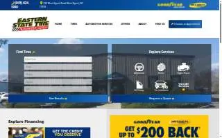 Eastern State Tire website
