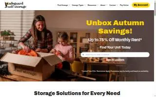 Safeguard Self Storage of Clarkstown website