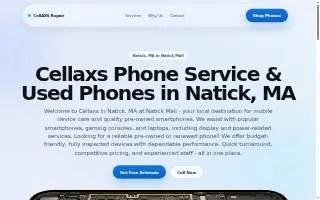 cellaxs phone repair of Clifton Park website
