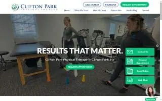 Clifton Park Physical Therapy website