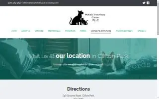 Holistic Veterinary Center PC website