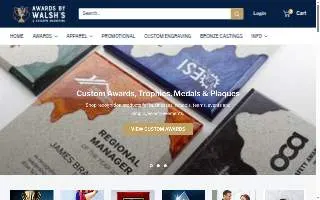 Awards By Walsh's & Creative Marketing website