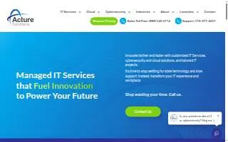 Acture Solutions website
