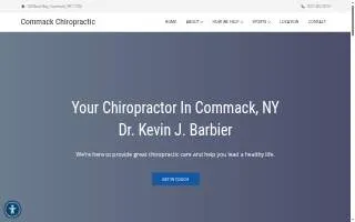 Commack Chiropractic website