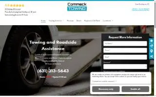 Commack Towing website