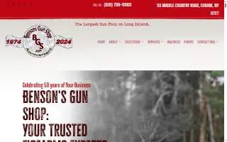 Benson’s Gun Shop website