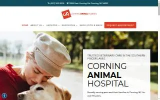 Corning Animal Hospital website