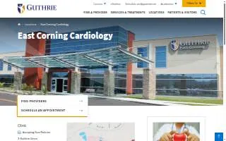Guthrie East Corning Cardiology website