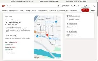Walgreens Pharmacy of Corning website