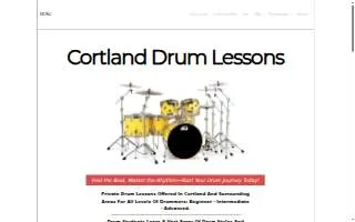 Cortland Drum Lessons website