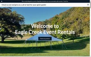 Eagle Creek Event Rentals website