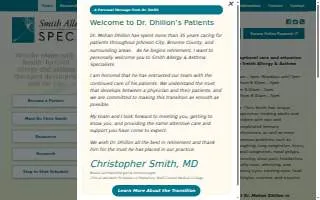 Smith Allergy & Asthma Specialists - Cortland Office website