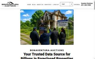 Bonaventura Auctions website