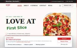 Miseno Pizza website